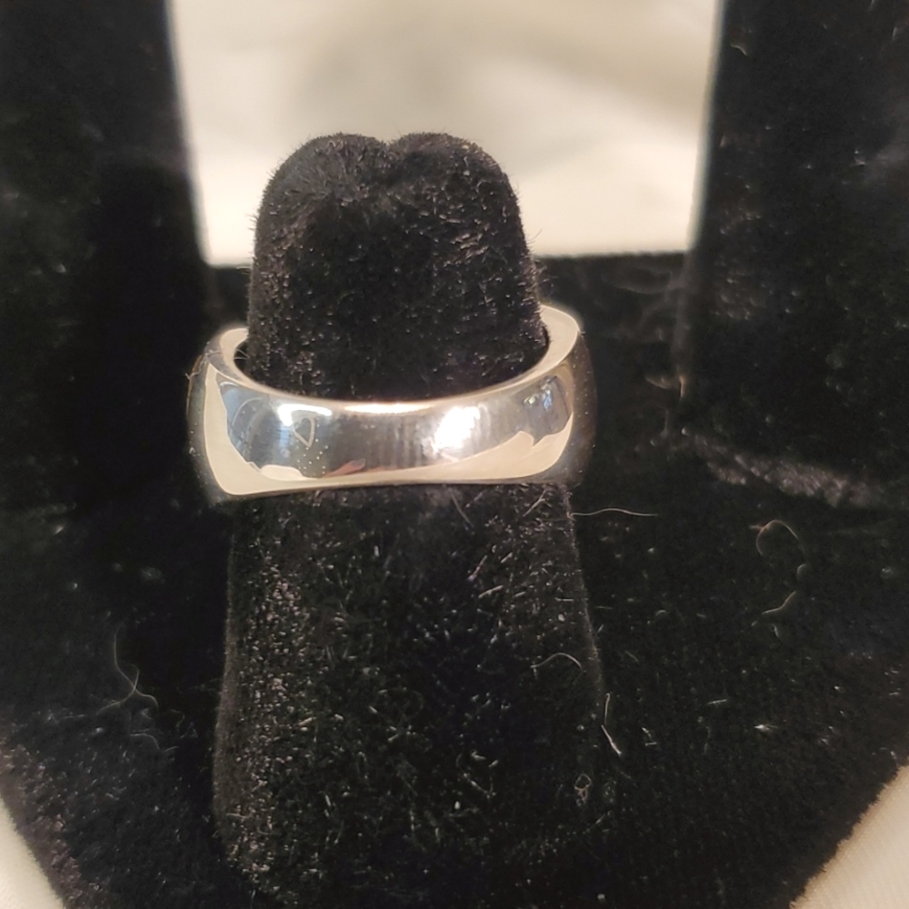 MARCASITE ART DECO VTG MOTHER OF PEARL & ONYX RING SIZE 7 - Picture 3 of 5